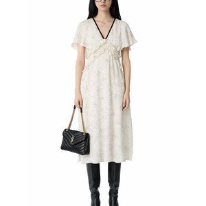 Maje -  Racky Printed Midi Dress sz 36